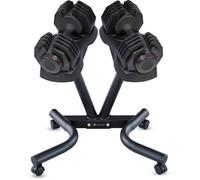 Centurion Supports Strongology Durable Steel Universal Adjustable Dumbbell Floor Stand, Space Saver Adjustable Weights Rack With 2 40Kg Adjustable Du