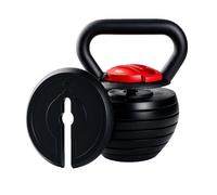 Centurion Supports Strongology Hercules18 7-In-1 Adjustable Smart Kettlebell Up To 18Kg Black With Red Dial Home Fitness Gym Equipment