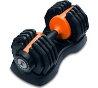 Centurion Supports Strongology Urban25 Home Fitness Black And Orange Single Adjustable Smart Dumbbell From 2.5Kg Up To 25Kg Training Weights