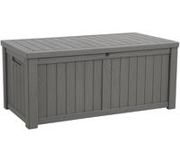 Centurion Supports TUNGSTEN 450 Litre 119 Gallon Waterproof Extra Large Lockable Easy-Open Garden Storage Box Outdoor Organiser in Grey - Grey