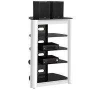 Centurion Supports ZINNIA 5-Shelf Flat Screen TV/Hi-Fi/AV Rack Glass Multimedia Stand Centurion Supports Multicolor