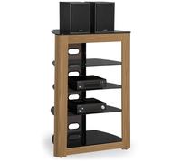 Centurion Supports ZINNIA 5-Shelf Flat Screen TV/Hi-Fi/AV Rack Glass Multimedia Stand Centurion Supports Multicolor