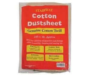 Centurion TB09L 24' x 3' Cotton Twill Dust Sheet (1.2kg), Multi-Colour