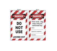 CenturionDo Not Use Lockout Safety Tags, Double Sided Message, Supplied in Packs of 10 Complete with Cable Ties