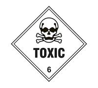 CenturionToxic Class 6 Hazardous Substance Label, Roll of 250, Self-Adhesive Vinyl Sticker, 100mm x 100mm