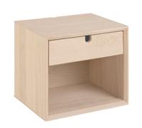 Furniture To Go Century 1 Drawer Wall Mounted Bedside Table In White Oak