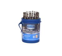 Century Drill and Tool 26121 Cobalt High Speed Steel Drill Bit Set, 21-Piece