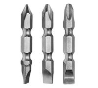 Century Drill & Tool 70280 Premium S2 Double Ended Screwdriving Bit Set, Phillips/Slotted, 3-Piece