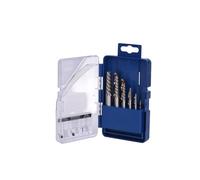 Century Drill & Tool 88710 Spiral Flute Screw Extractor & Left-Hand Drill Set, 10 Piece, M35 Cobalt Steel, Includes #1 - #5 Extractors & Left Hand Drills