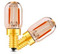 Century Light E14 1.5W LED Bulbs,Amber Vintage Night Light,2200K Ultra Warm White,15Watt,100Lumens,T22 E14 SES Small Screw Filament Bulbs for Decorative Ambient Lighting,Non-Dimmable,2 Pack