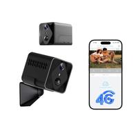 Centvicam 4G LTE Cellular Wireless Security Camera, with SIM Card and Memory Card, 2K HD Mini No WiFi Camera, Color Night Vision, Real-Time Notifications,Portable Battery Operated Small Camera