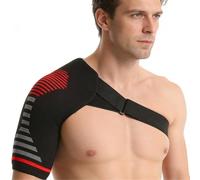 CenviaLuxy Shoulder Support Brace for Men Women, Adjustable Shoulder Brace Breathable Shoulder Strap Wrap for Injury Prevention Injuries Working Out Sports