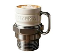 CenviaLuxy Spark Plug Mug, 300ml/10.55oz Novelty Mug with Heat Insulated Handle, Sparkplug Mug for Men, Husband, Dad, Coworker
