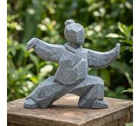CenviaLuxy Tai Chi Statue, Meditation Zen Feng Shui Sculpture, Sandstone Artwork Desk Ornament for Living Room Office Bookshelf Desktop Decor