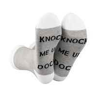 CENWA 1 Pair Lucky Transfer Socks IVF Gift Funny Socks Knock Me Up Doc Socks Ivf Egg Transfer Gift, Knock Me Up Doc, Medium