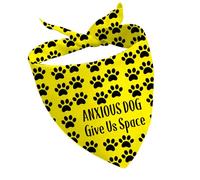 CENWA 1 Piece Anxious/Reactive Give Me Space Over the Collar Bandana Rescue Dog Bandanas Give us Space Dog Bandana (Anxious space UK)