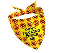 CENWA 1 Piece Don’t F*ucking Touch Me Dog Bandana Nervous Anxious Dog Bandana (don’t touch me UK)
