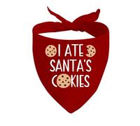 CENWA 1 Piece I Ate Santa's Dog Bandana Christmas Triangle Dog Bandana Lovers Gift (I ATE SANTA'S D)