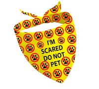 CENWA 1 Piece I’m Scared Do Not Pet Dog Bandana Nervous Rescue Dog Bandana Nervous Dog Scarf (scared not pet UK)