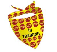 CENWA 1 Piece In Training Dog Scarf Anxious Dog Bandana Handkerchief Scarf Rescue Dog Bandana (stop in training UK)