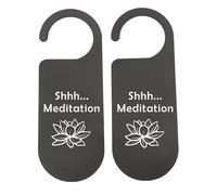 CENWA 2 Pcs Meditation Door Hanger Meditation Decor Do Not Disturb Sign Meditation Decor for Room (Meditation)