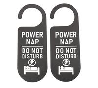 CENWA 2 Pcs Meditation In Progress Please Do Not Disturb Door Hanger Sign (Black, Minimalist, SIGNAGE)