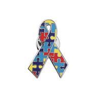 CENWA Autism Ribbon Pin Asperger Awareness Jewelry Gift for Autism Mom/Autism Teacher/Autistic Girl (Autism pin)
