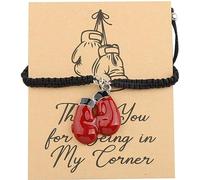 CENWA Boxing Gift Gloves Bracelet Sports Gift - Thank You for Being in My Corner Boxing Gifts for Boxers, 7-11, alloy, no gemstone