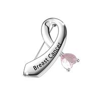 CENWA Breast Cancer Awareness Gift Pink Ribbon Pin Breast Cancer Survivor Gifts Breast Cancer Support Jewelry, Metal, no gemstone