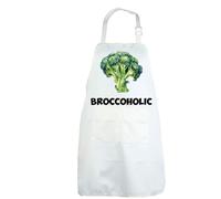 CENWA Broccoholic Apron Broccoli Lover Gift Vegetarian Plant Apron Vegan Lifestyle Gift For Herbivore (Broccoholic UK)