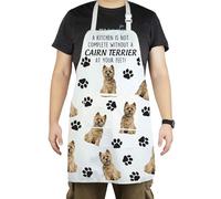 CENWA Cairn Terrier Gift Funny Cairn Dog Mom Dog Owner Gift A Kitchen is Not Complete Without A Cairn Terrier Apron