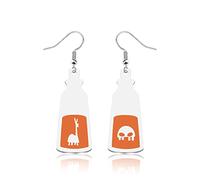 CENWA Cartoon Movie Inspired Gift Llama Poison Pendant Earring Magic Kingdom Gift Kuzco Llama Gift, Stainless Steel, No Gemstone