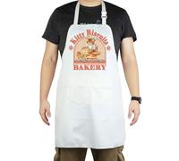 CENWA Cat Biscuits Apron Funny Baking Apron With Pocket Cat Lover Gift (Biscuits BAKERY UK)