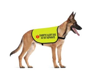 CENWA Diabetic Alert Dog Jacket - Medium to Large Sizes - DIABETIC ALERT DOG DO NOT SEPARATE