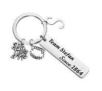 CENWA Fans Gift Vampire D Inspired Jewelry Team Salvatore Since 1864 Keychain Fandom Gift Idea (Team Stefan K)