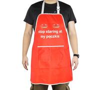 CENWA Funny Polish Apron Paczki Day Gift Polish Apron Stop Staring At My Paczkis Kitchen Apron for Women Men (My Paczkis Apron eu)