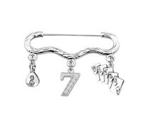 CENWA Gamble Gifts Gamble Charm Pin Lucky Lady Lucky Casino Gifts for Gambler Casino Lover Gift, Metal, no gemstone