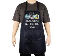 CENWA Housekeeper Not For The Weak Apron With Pockets Cleaning Lady Apron Housekeepers Maid Services Gift (housekeeper apron)