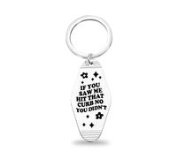 CENWA If You Saw Me Hit That Curb No You Didn’t Motel Keychain Funny Keychain Gift For Teens New Car Gift (if you saw K)