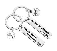 CENWA Killing Eve Inspired Jewelry You are The Villanelle to My Eve Keychain Set Best Friends Couple Gift (Killing Eve SET)