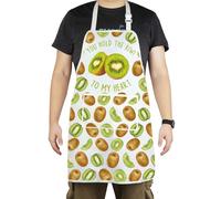 CENWA Kiwi Apron Kiwi Fruit Gifts Kiwi Lover Gifts You Hold The Kiwi To My Heart Apron Cooking Kitchen Apron with Pockets (kiwi to my heart UK)