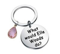 CENWA Legally Blonde Inspired What Would Elle Woods Do Keychain Law Student Gift Law School Graduation Gift Attorney Gift (Would Elle Woods do K)