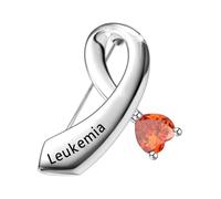 CENWA Leukemia Awareness Orange Ribbon Brooch Pin Orange Awareness Ribbon Survivor Gift (Leukemia BP UK)