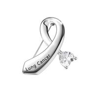 CENWA Lung Cancer Awareness Ribbon Brooch Pin Lung Cancer Awareness Gift For Her (Lung Cancer BP)