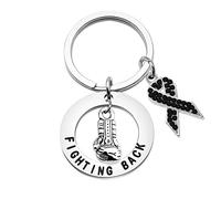 CENWA Melanoma Cancer Awareness Gift Black Ribbon Survivor Gift Skin Cancer Survivor Narcolepsy Awareness Encouragement Gift Carcinoid Cancer Support Gift