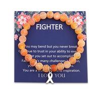 Cenwa Orange Awareness Bracelet - Leukemia Awareness Ribbon - Survivor Gift, 7.0, Nickel, zircon gemstone