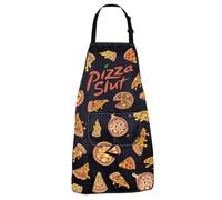 CENWA Pizza Day Gift Funny Pizza Slut Cooking Chef Kitchen Adjustable Apron for Pizza Lover (Pizza Slut Apron EU)