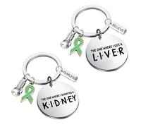 CENWA Set of 2 The One Where I Donated/Got A Kidney Keychain Donor Appreciation Gift Kidney Surgery Keychain (Donated A Kidney Set)