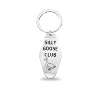 CENWA Silly Goose Club Motel Keychain Silly Goose Dad Goose Purse Charm Tag Coworker Gift (silly goose K EU)