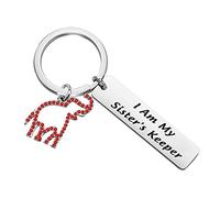 CENWA Sorority Gift I Am My Sister's Keeper Keychain Sorority Gift, Grey, 1.2*5